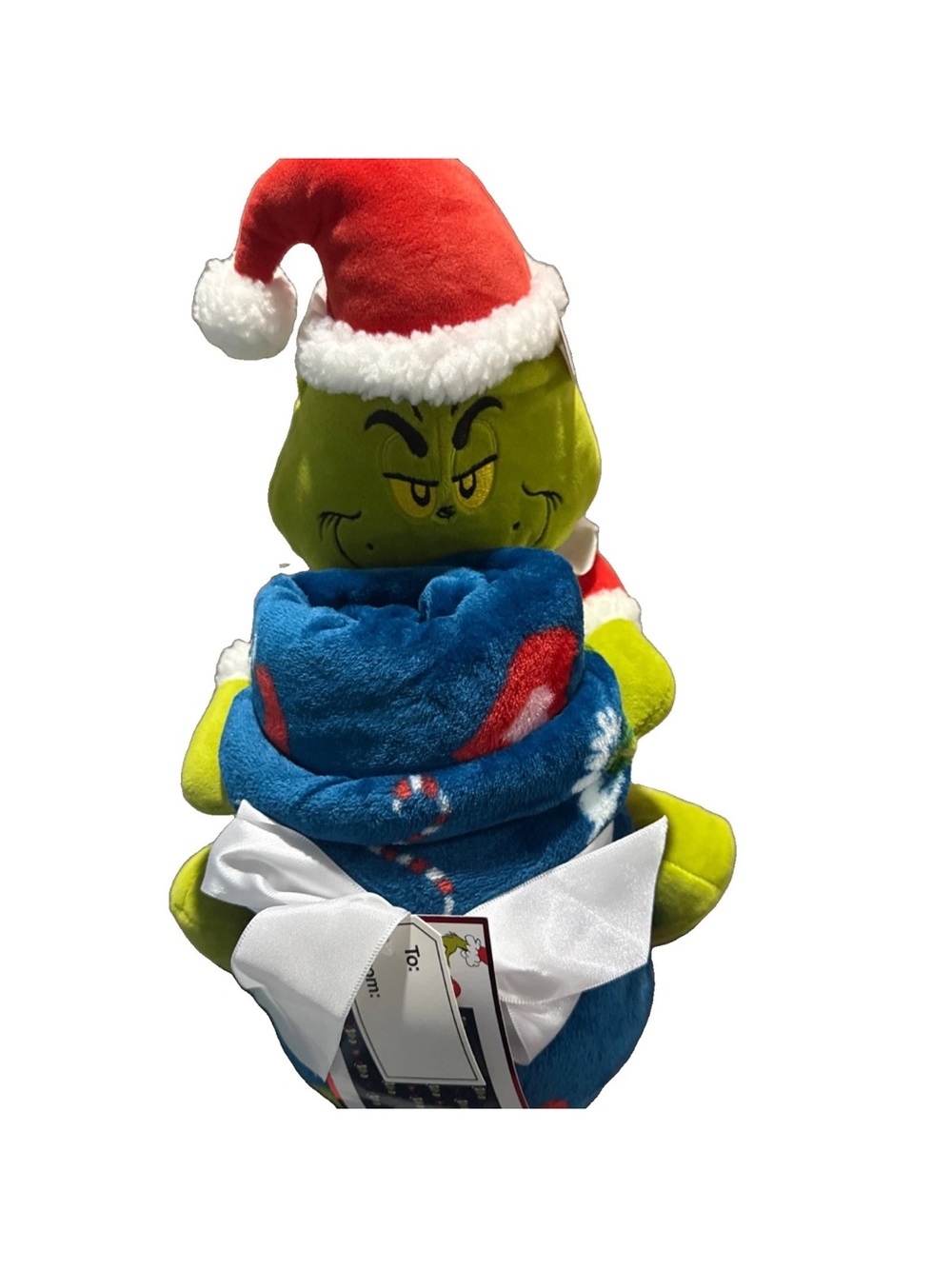 Authentic Grinch Plush Character Pillow & Throw Dr Seuss 40 X 50 In Throw